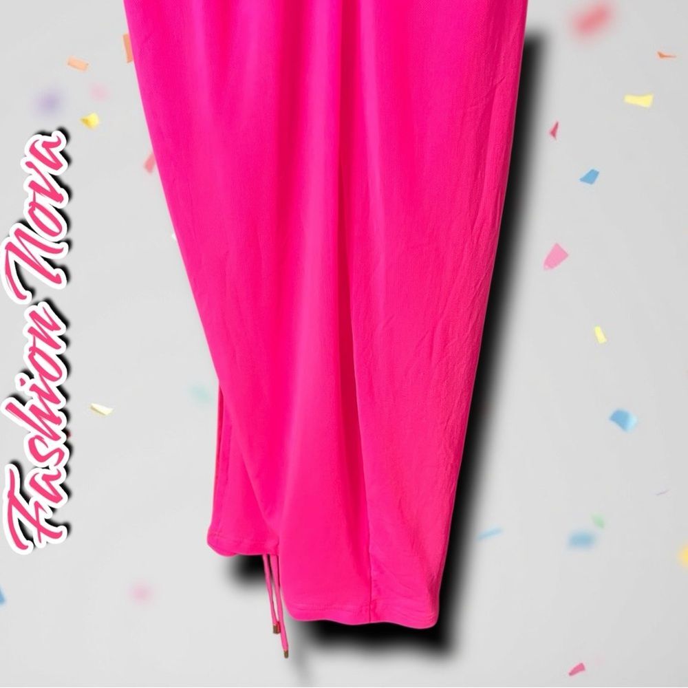 Preowned Fashion Nova Elle Mesh Midi Dress – Neon Pink - XS - Picture 12 of 13